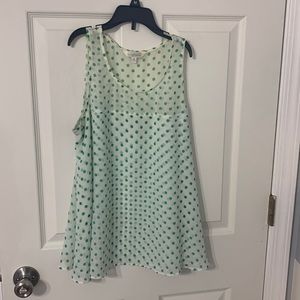 Green Polka Dot tank top